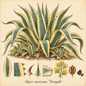 Agave americana variegata